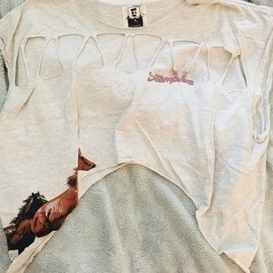 LF Cropped Cut Out Horse Tee (Size XS)
